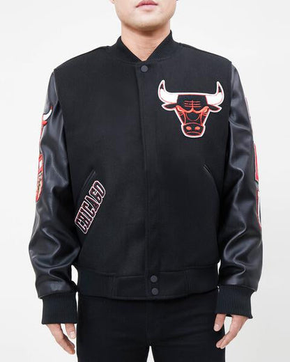 NBA Chicago Bulls Classic Mens Wool Varsity Jacket