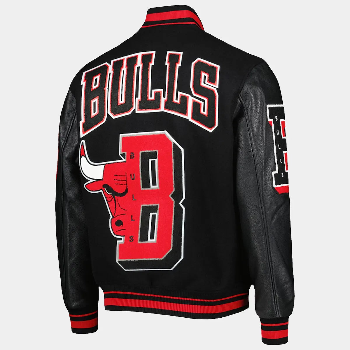 Chicago Bulls 6x NBA Finals Champions Mash Up Capsule Varsity Full-Zip Jacket.