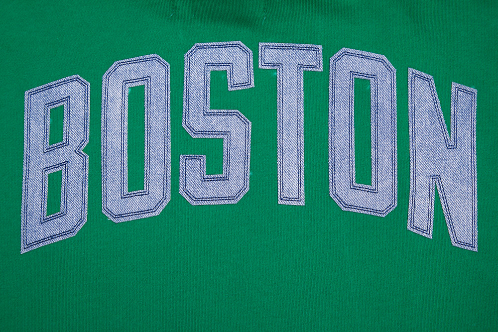 Mens Boston Celtics Varsity Blues Pull Over Hoodie