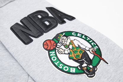 Mens Boston Celtics Mashup White Rib Po Hoodie