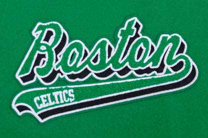 NBA Boston Celtics Men's Script tail Rib Wool Varsity