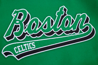 NBA Boston Celtics Men's Script tail Rib Wool Varsity