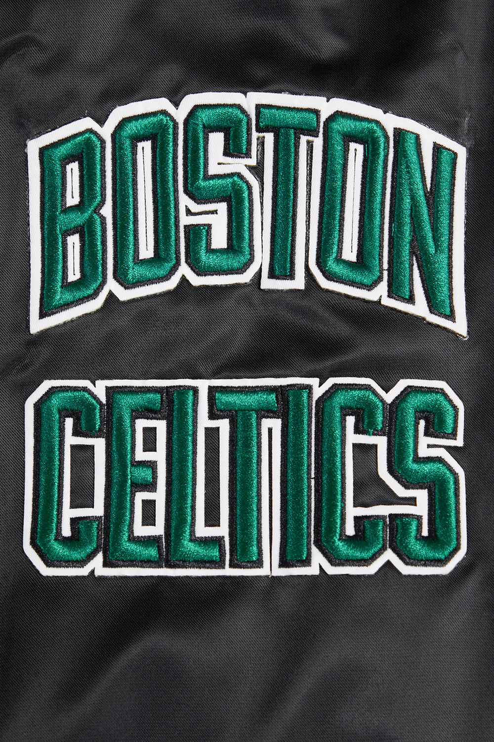 Boston Celtics Mens Retro Classic Black Satin Jacket