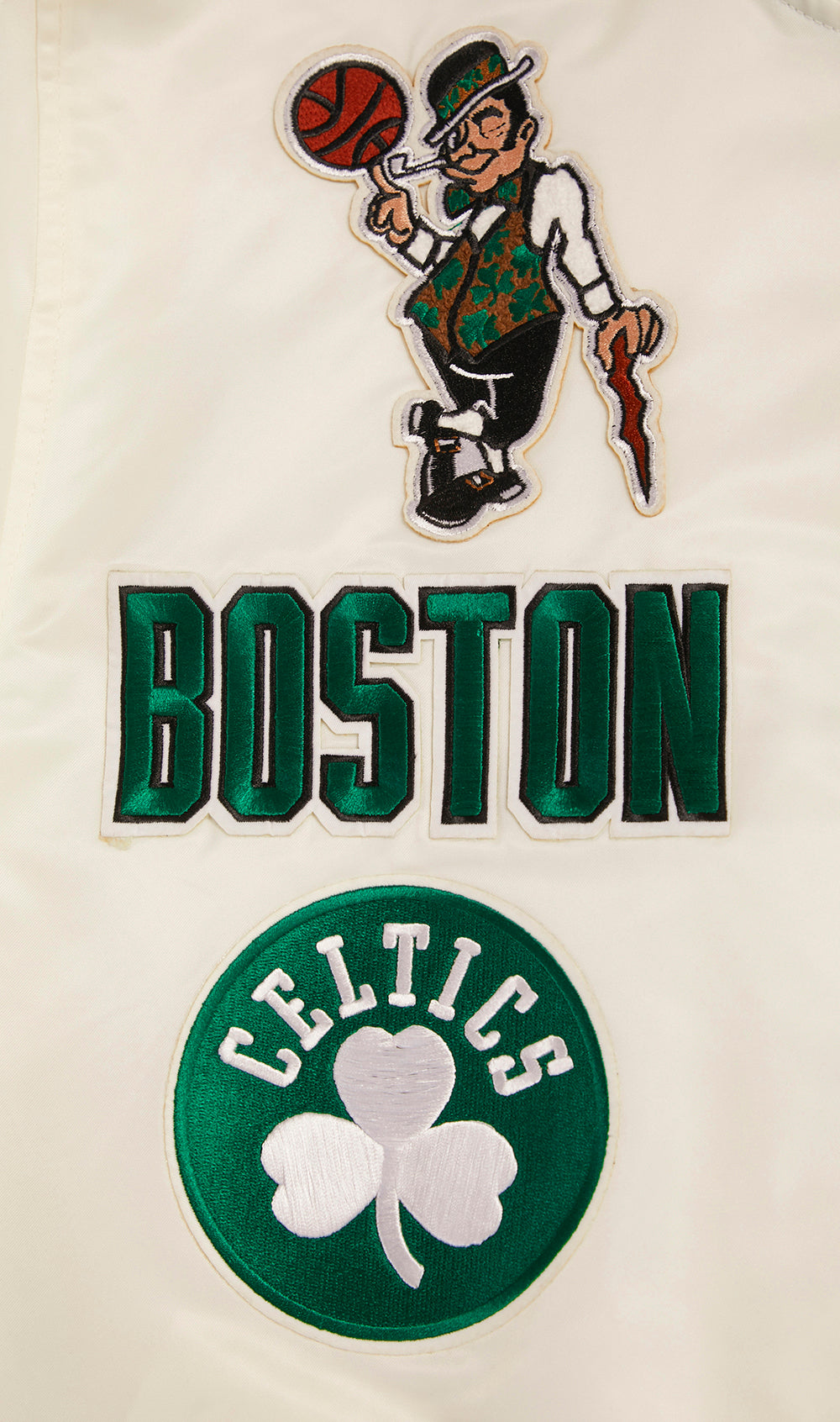 Men's Boston Celtics Retro Classic Rib Satin Jacket