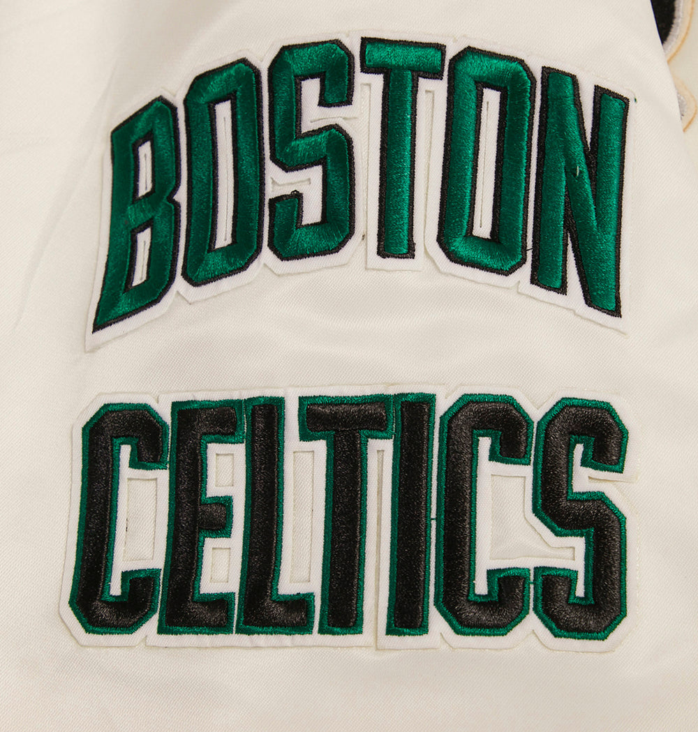 Men's Boston Celtics Retro Classic Rib Satin Jacket