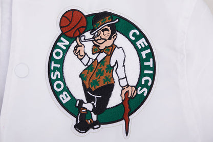 NBA Boston Celtics Retro Classic White Satin Jacket