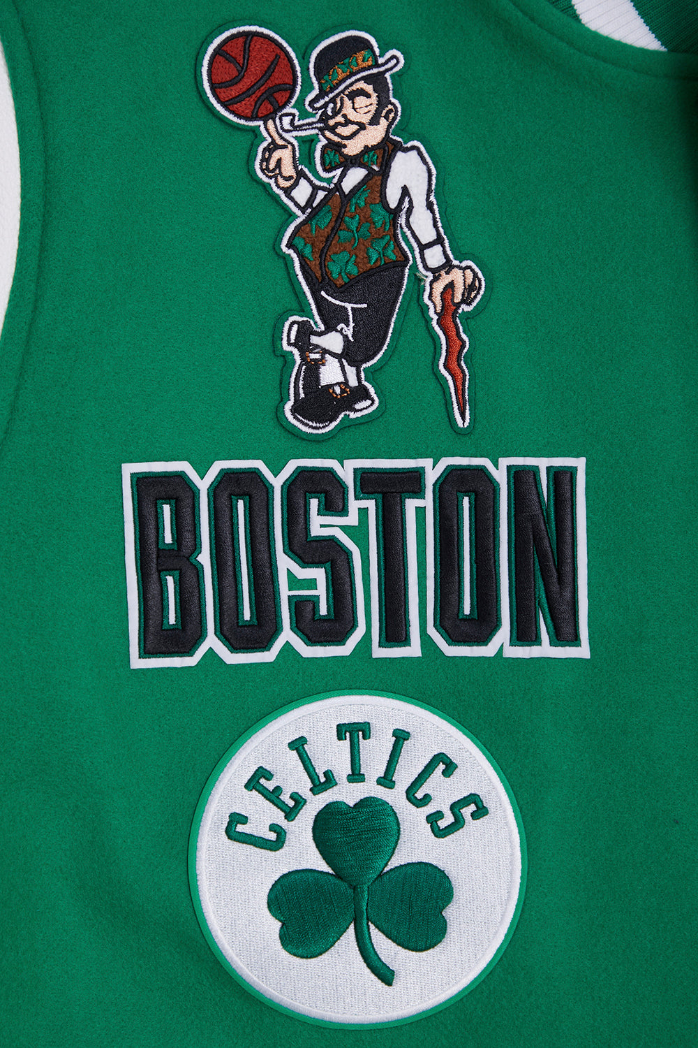 NBA Boston Celtics Retro Classic Green Wool Varsity Jacket