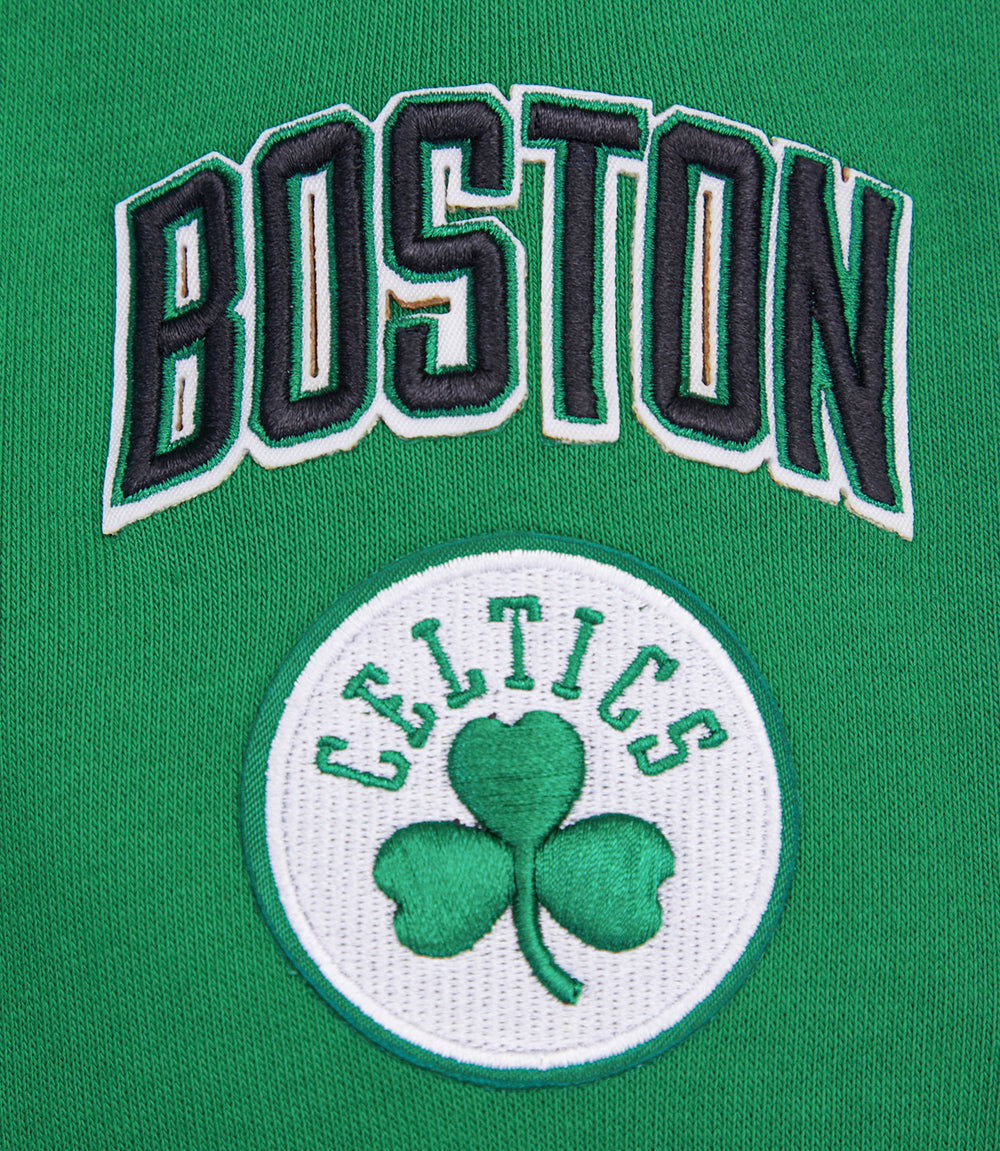 NBA Boston Celtics Retro Classic Womens Cropped Green Hoodie