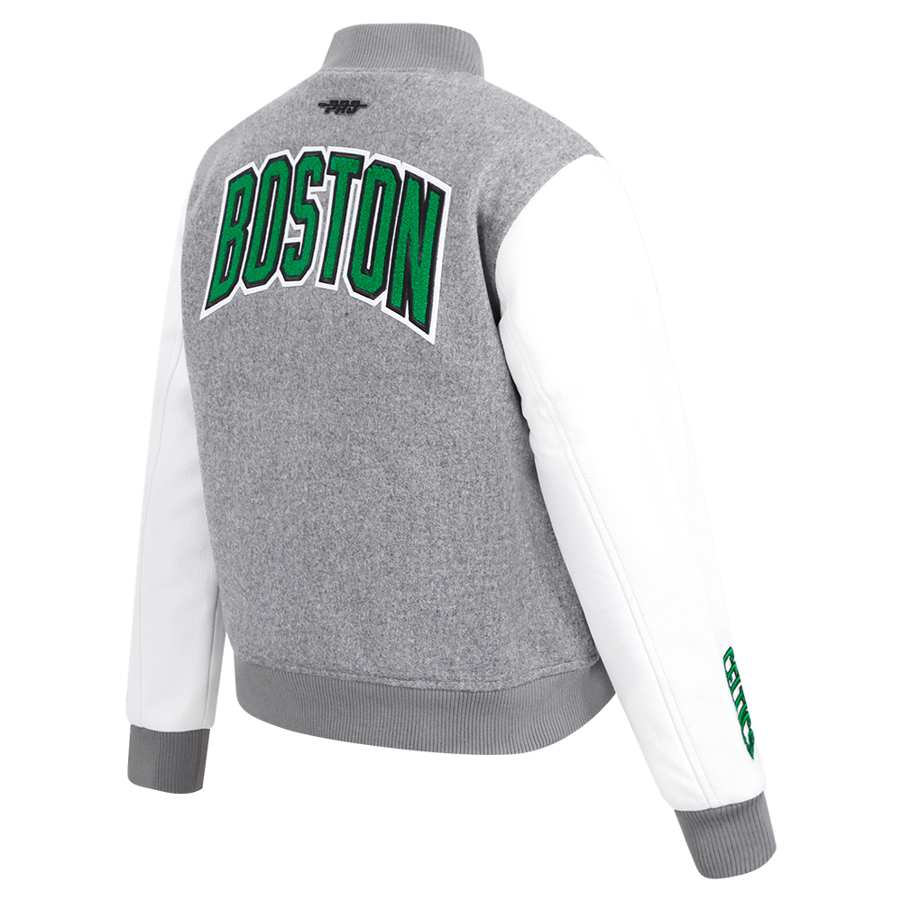 Boston Celtics Classic Women's Wool Varsity Jacket Heather Grey