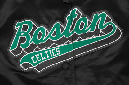 NBA Boston Celtics Womens Script tail Satin Jacket