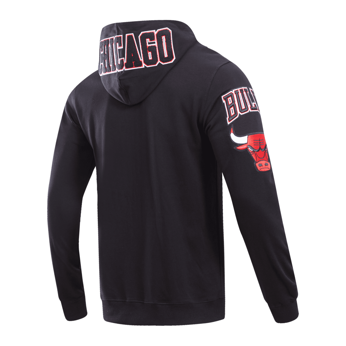 NBA Chicago Bulls Chenille Black Full zip Hoodie