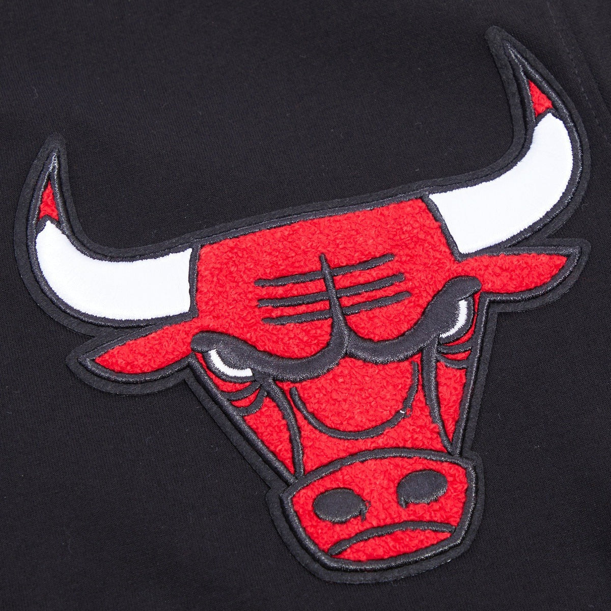 NBA Chicago Bulls Chenille Black Full zip Hoodie