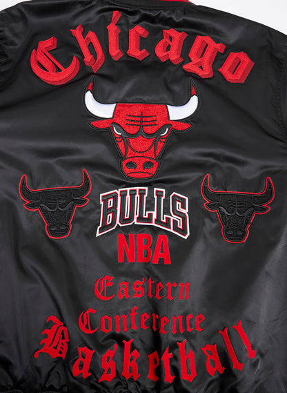 NBA Chicago Bulls Old English Logo Satin Jacket