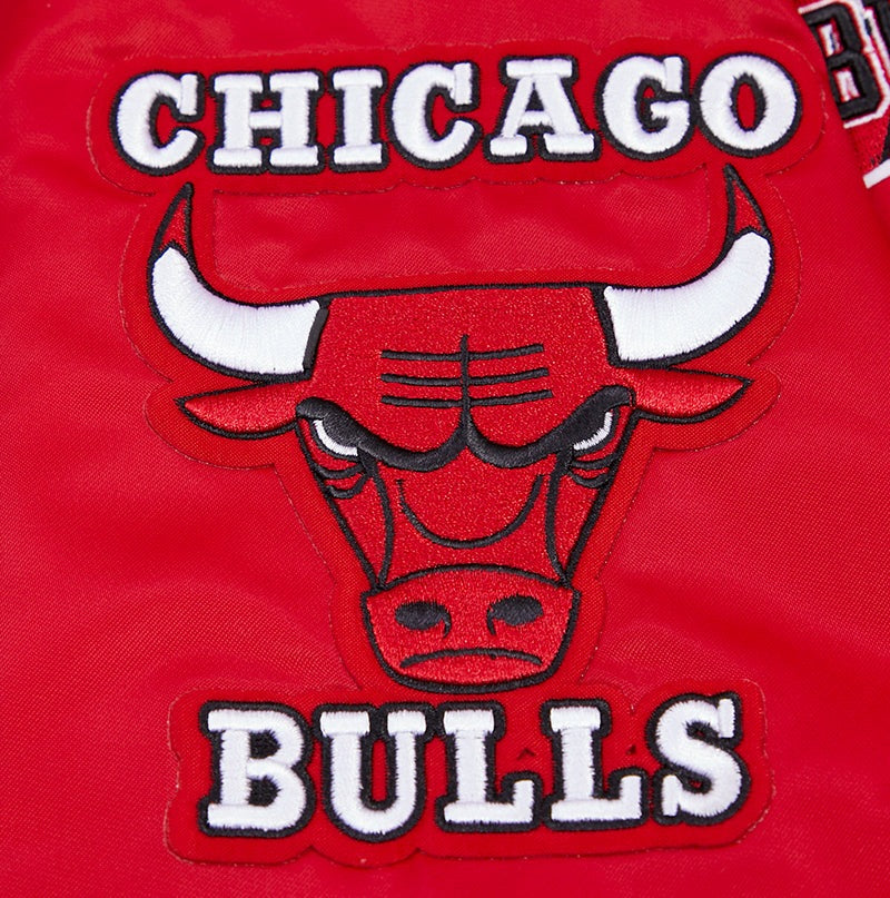 NBA Chicago Bulls Mens Retro Satin Red Jacket