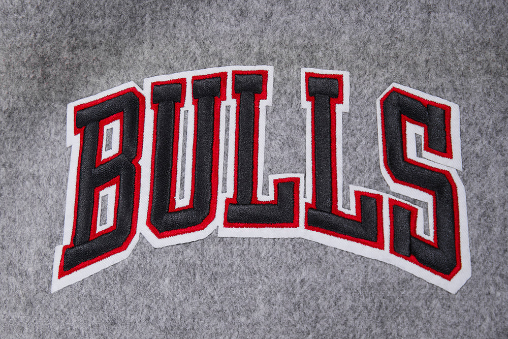 NBA Chicago Bulls Mens Crest Emblem Wool Varsity Jacket