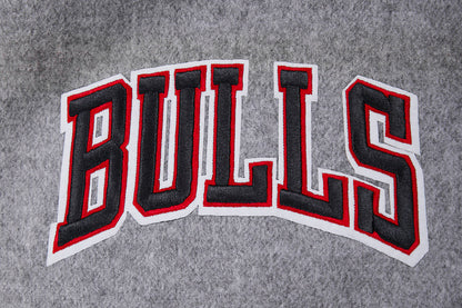 NBA Chicago Bulls Mens Crest Emblem Wool Varsity Jacket