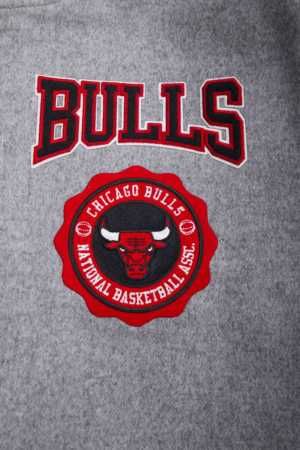 NBA Chicago Bulls Mens Crest Emblem Wool Varsity Jacket