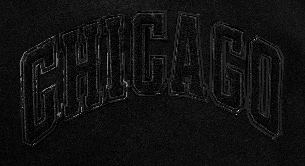 NBA Chicago Bulls Womens Triple Black Wool Varsity Jacket