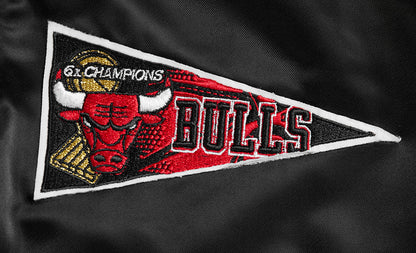 NBA Chicago Bulls Womens Retro Classic Rib Satin Jacket