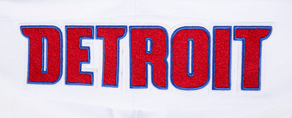 NBA Detroit Pistons Classic Chenille Mens PO Hoodie (White)