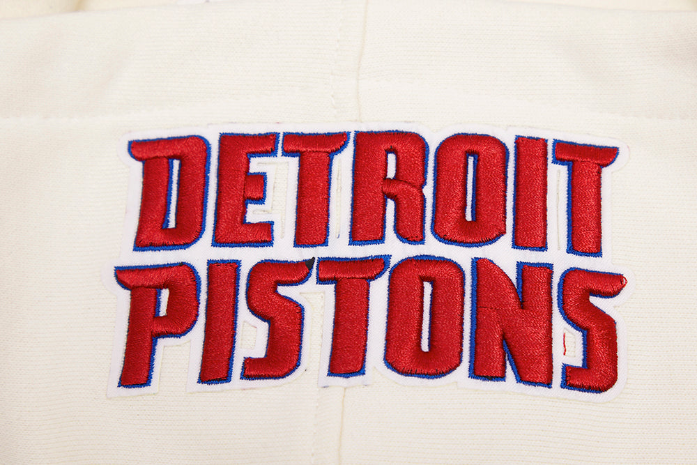 NBA Detroit Pistons Classic Mens PO Hoodie (Eggshell)