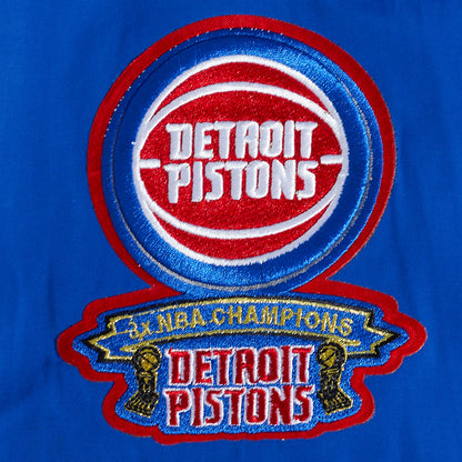 NBA Detroit Pistons Hybrid Woven Mens Full-Zip Hoodie (Royal Blue)