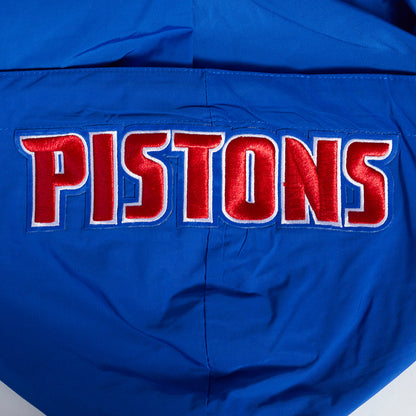 NBA Detroit Pistons Hybrid Woven Mens Full-Zip Hoodie (Royal Blue)