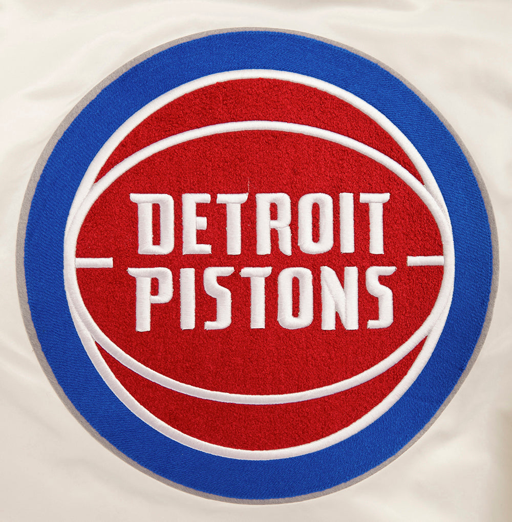 NBA Detroit Pistons Classic Mens Rib Satin Jacket