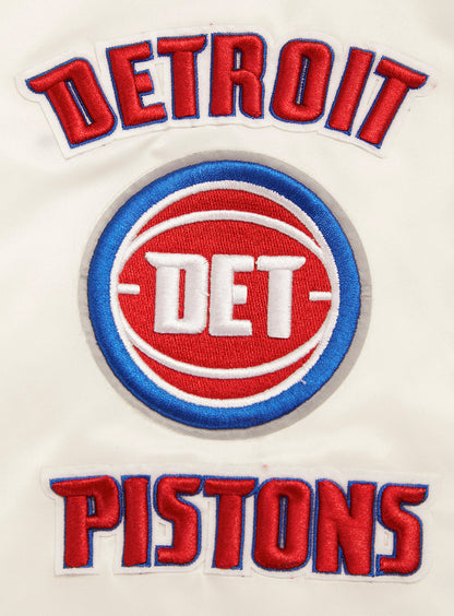 NBA Detroit Pistons Classic Mens Rib Satin Jacket