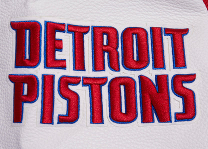 NBA Detroit Pistons Retro Classic Mens Rib Varsity Jacket (Royal Blue)