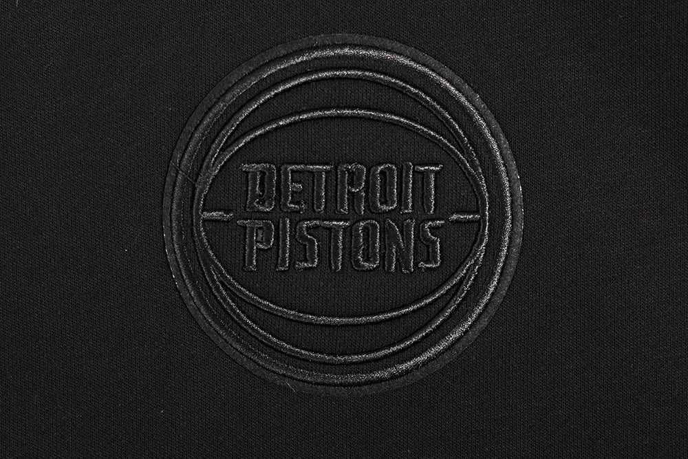 NBA Detroit Pistons Classic Black Womens Cropped Hoodie