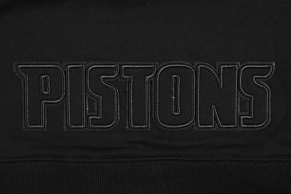 NBA Detroit Pistons Classic Black Womens Cropped Hoodie