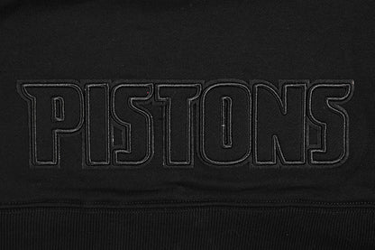 NBA Detroit Pistons Classic Black Womens Cropped Hoodie