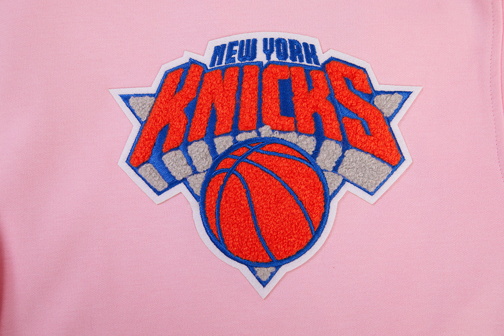 NBA New York Knicks Classic Chenille Pink Mens Po Hoodie