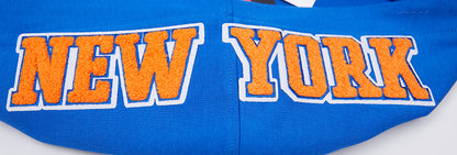 NBA New York Knicks Classic Chenille Royal Blue Mens Hoodie