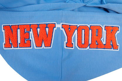 NBA New York Knicks Classic Chenille University Blue Mens Hoodie