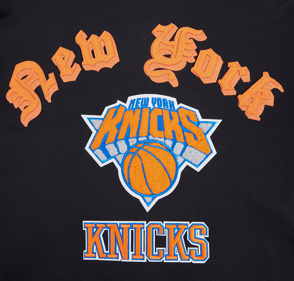 NBA New York Knicks Old English Mens Hoodie In Black