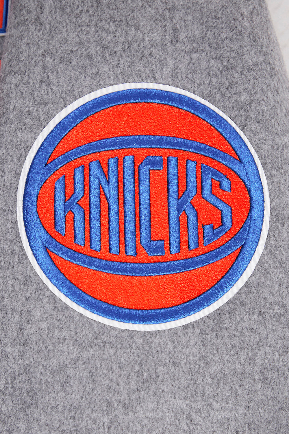 NBA New York Knicks Crest Emblem Rib Wool Varsity