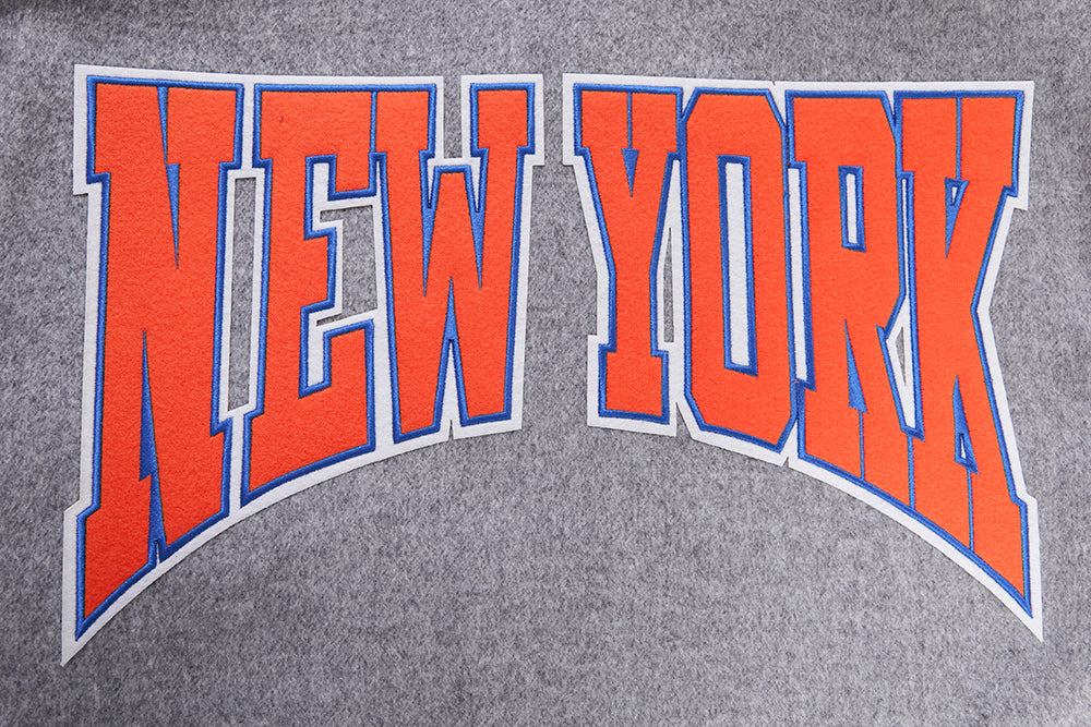 NBA New York Knicks Crest Emblem Rib Wool Varsity