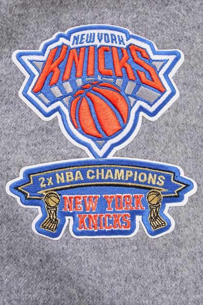 NBA New York Knicks Crest Emblem Rib Wool Varsity