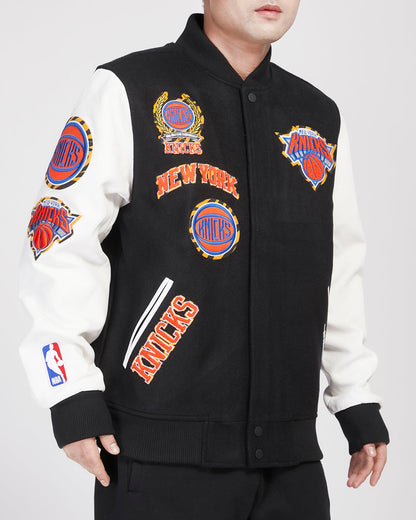 New York Knicks Animal Print Wool Varsity Jacket