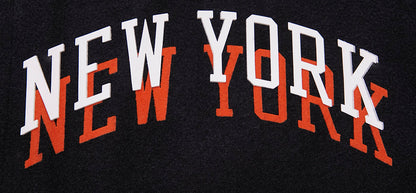 NBA New York Knicks Mens Layered Wool Varsity Jacket