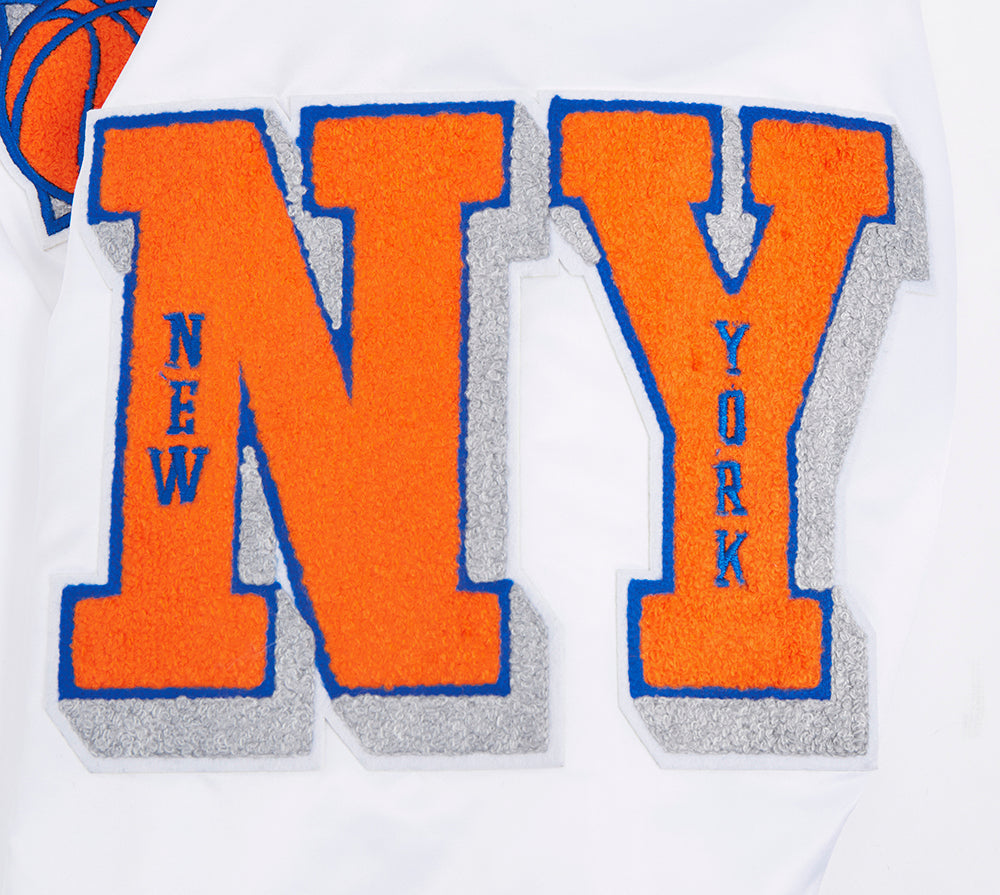 NBA New York Knicks Old English Style Men's Satin Jacket