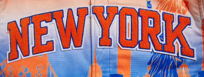 NBA New York Knicks Remix White Mens Varsity Jacket