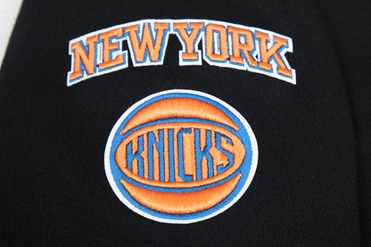 NBA New York Knick Classic Womens Cropped Black Hoodie