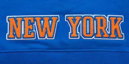 NBA New York Knick Classic Womens Cropped Royal Blue Hoodie