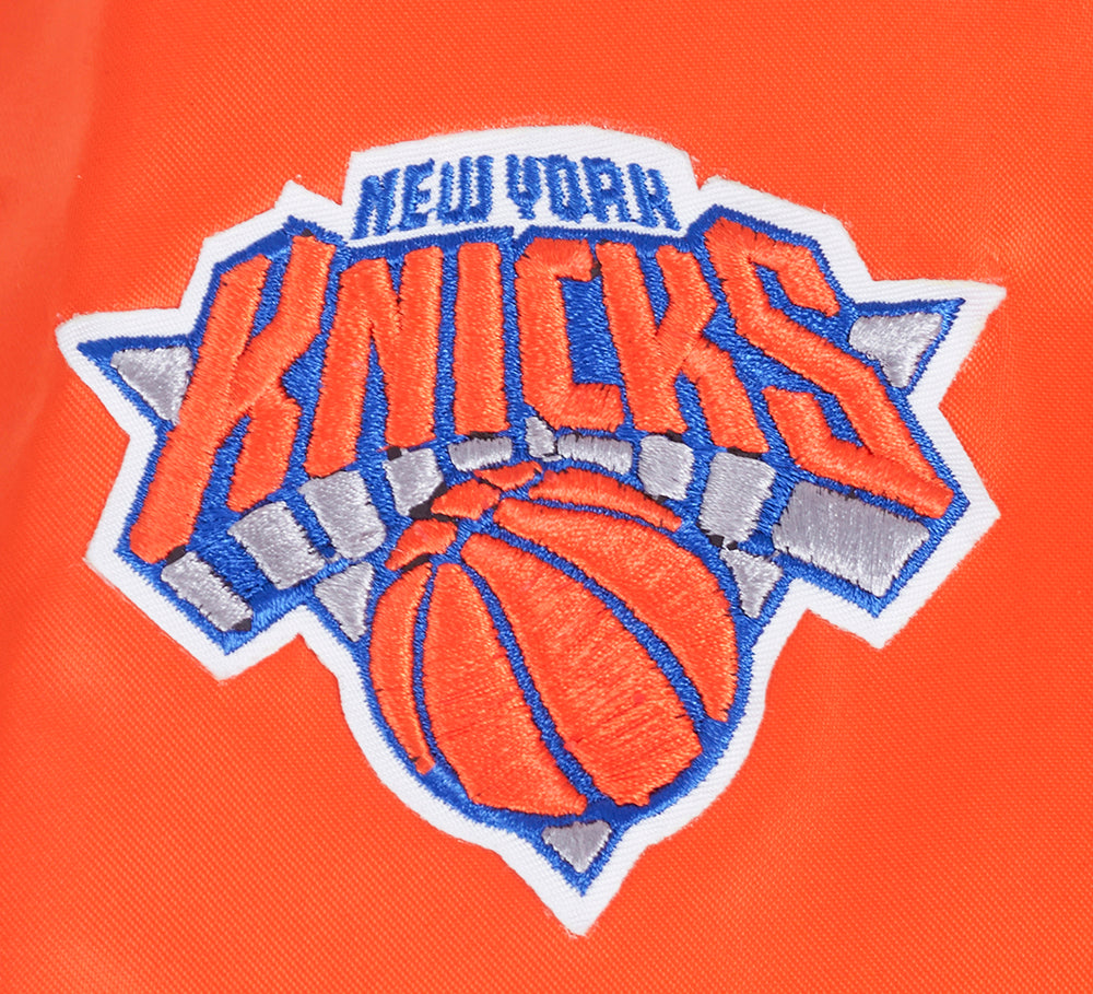 NBA New York Knicks Classic Womens Orange Satin Jacket