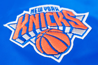 NBA New York Knicks Womens Classic Blue Satin Jacket