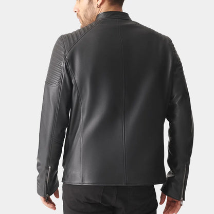 Black Leather biker Jacket