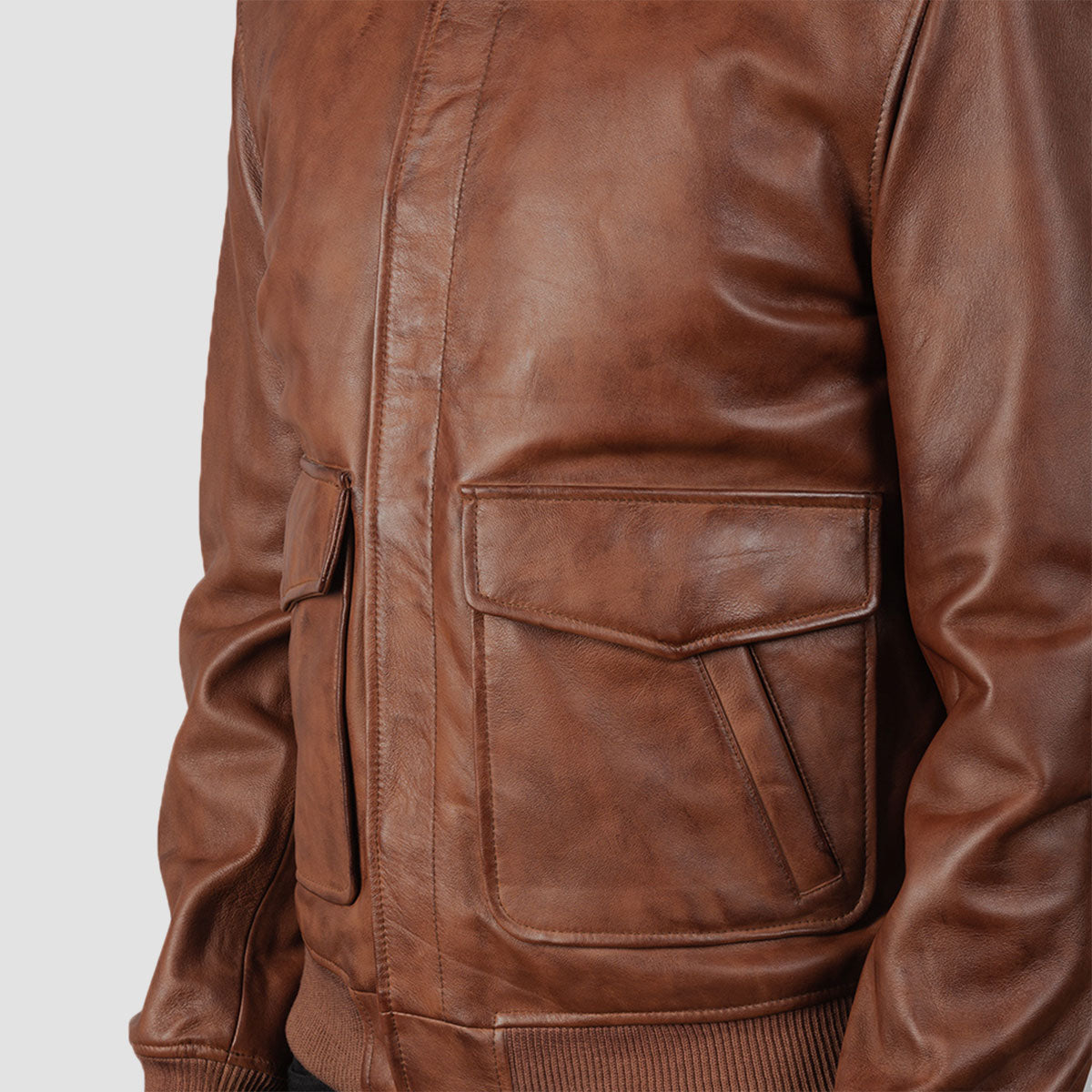 Bomber leather Jacket for men